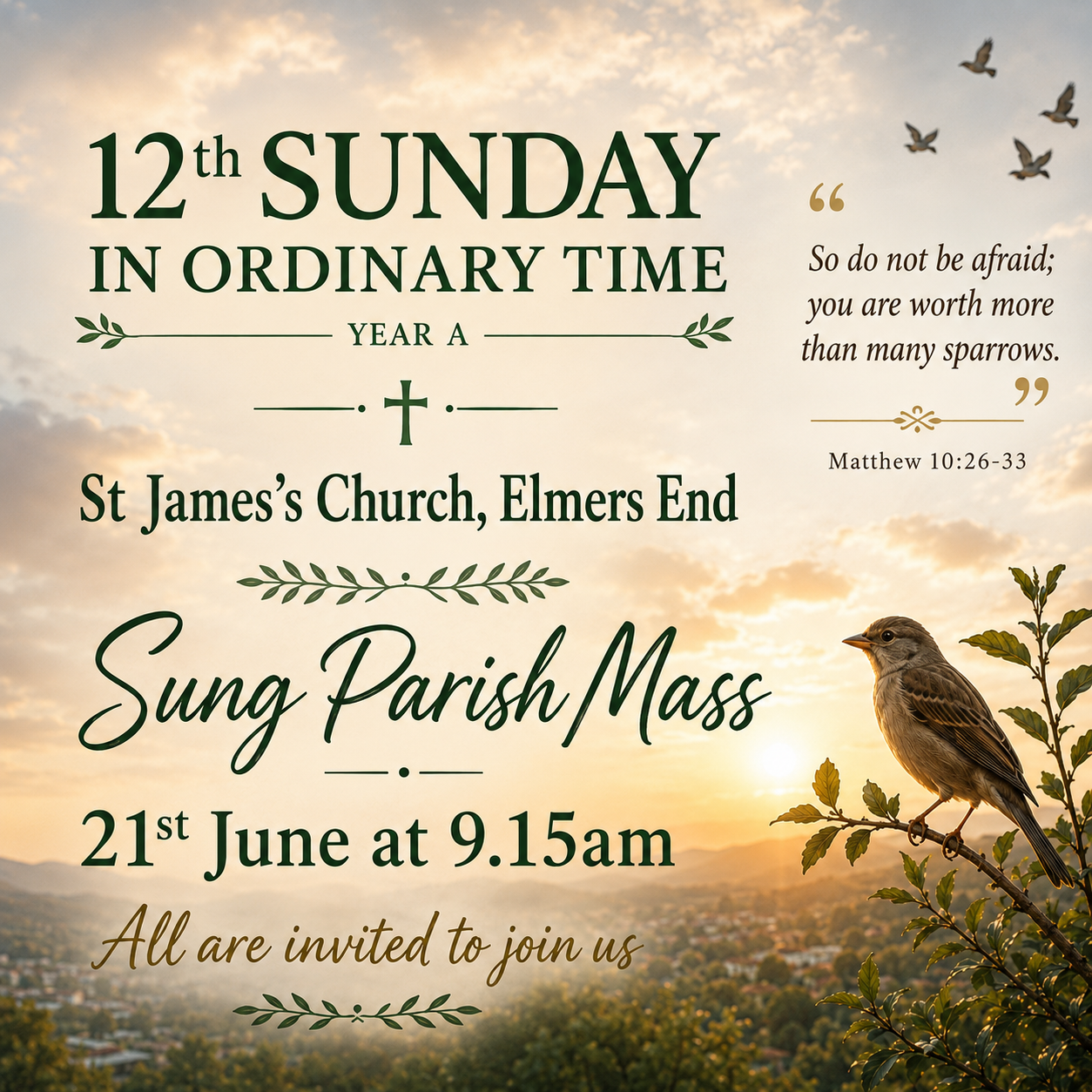 Sung Parish Mass (21st June)